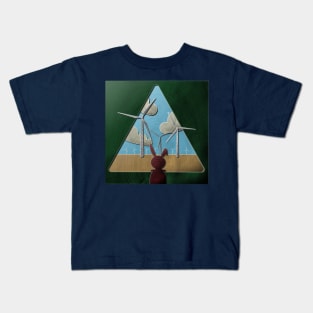 Wind turbines in wood Kids T-Shirt